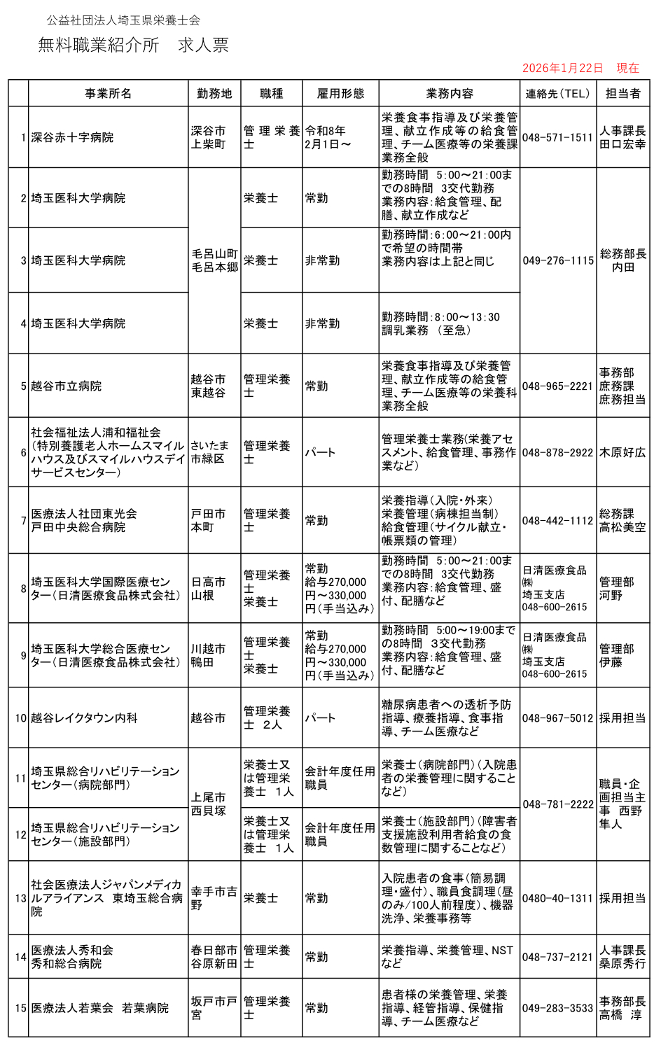 無料職業紹介